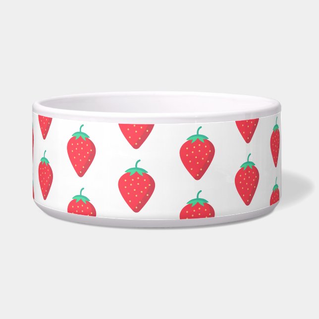Cute Strawberry Summer Pet Lover Aesthetic Pattern (Right)