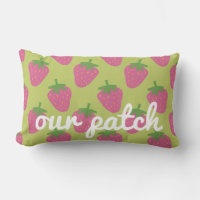 Cute Strawberry Themed Green and Pink "Our Patch"