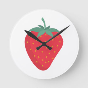 Cute Strawberry Wall Clock