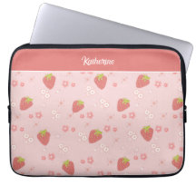 Cute Strawberry with Flowers. 