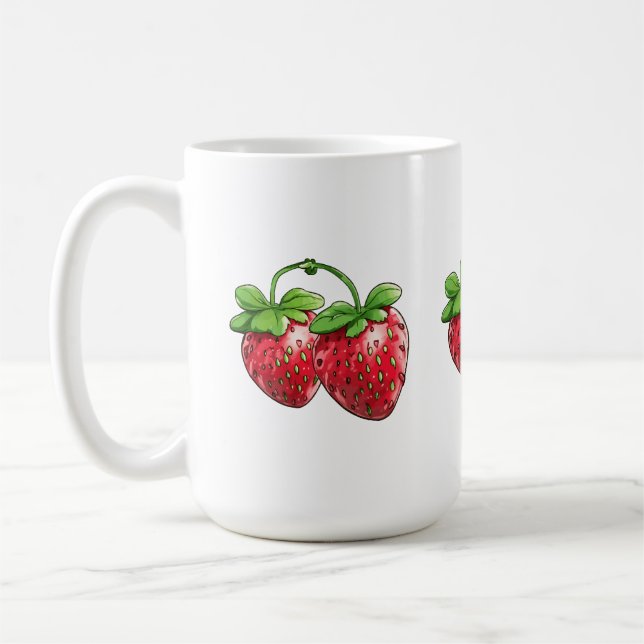cute strawberry's coffee mug (Left)