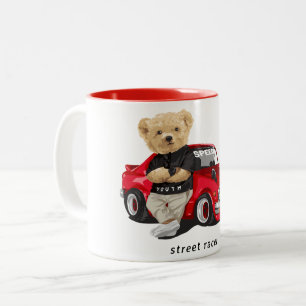 Cute Street Race Two-Tone Coffee Mug