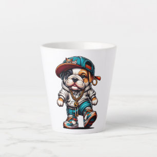 Cute Streetwear Bulldog Puppy   Dog Lover Small Latte Mug