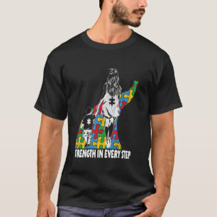 Cute Strength Mother Son Autistic Boys Autism Awar T-Shirt