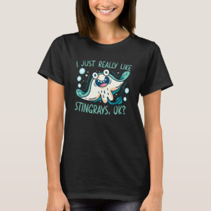 Cute Stringray Fish Ocean Underwater T-Shirt