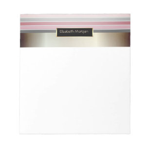 Cute Stripes, Frame - Personalized Notepad