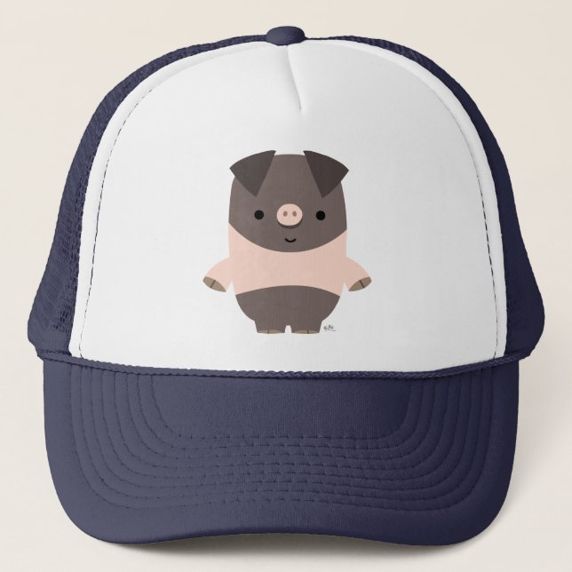 Cute Strong Cartoon Pig Hat (Front)