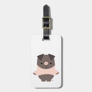 Cute Strong Cartoon Pig Luggage Tag