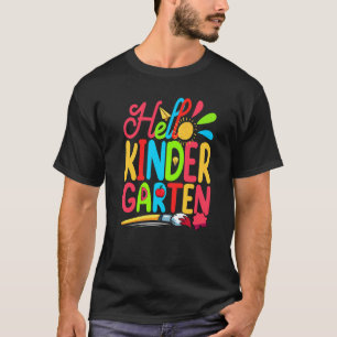 Cute Student Teacher Hello Kindergarten First Day T-Shirt