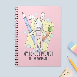 Cute Stuffed Animal Bunny Kids School Notebook