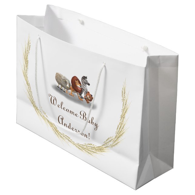 Cute Stuffed Animal Themed Gift Bag (Front Angled)