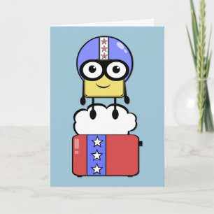 Cute Stunt Toast Birthday Card