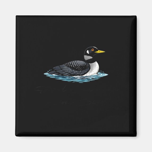 Cute Stupid Canadian Wolf Bird Magnet (Front)