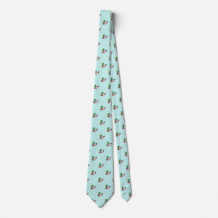 Cute Stylish Light Green Wild Duck Pattern Tie