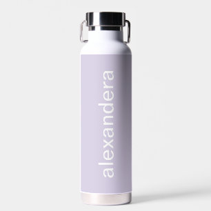 Cute Stylish Light Purple Personalized School Water Bottle