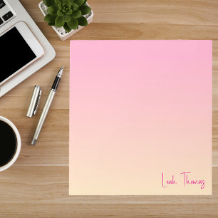 Cute Stylish Modern Colorfu Pastel Rainbow Girly Notepad