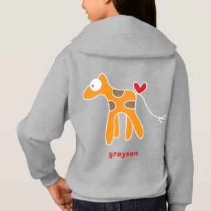 Cute Stylized Cartoon Orange Giraffe Kid Children