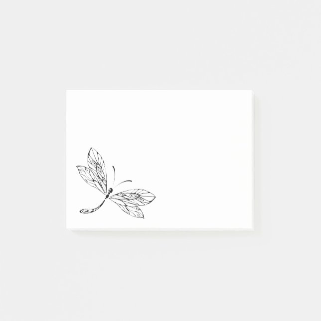Cute Stylized Dragonfly Post-it Notes (Front)