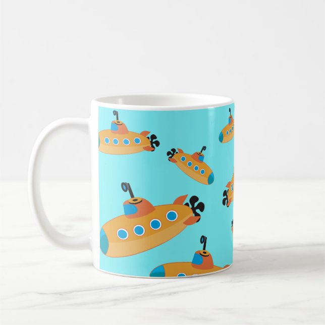 Cute Submarine Pattern Coffee Mug (Left)