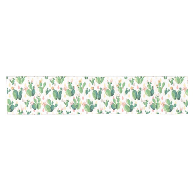 Cute Succulent Lovely Cactus Table Runner (Horizontal)