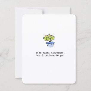 Cute Succulent Sympathy Card