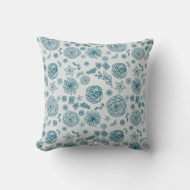 Cute Succulent  Throw Pillow (Front)