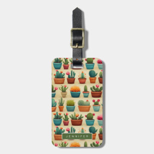 Cute Succulents Luggage Tags