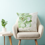 Cute Succulents Wedding Keepsake Throw Pillow<br><div class="desc">Gorgeous,  fresh succulents in light green shades designed on custom Pillows. Unique wedding keepsake pillows you can fully customize with your own text. ((You can find the matching wedding essentials & favours in this store,  Bridal Heaven. Contact ujean4791@gmail.com for custom work and/or coordinating wedding stationery.))</div>