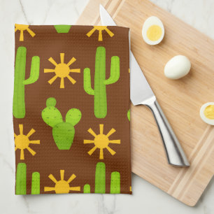 Cute Sud-Ouest motif cactus serviette de cuisine