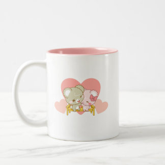 cute sugar cubs hugs love Two-Tone coffee mug