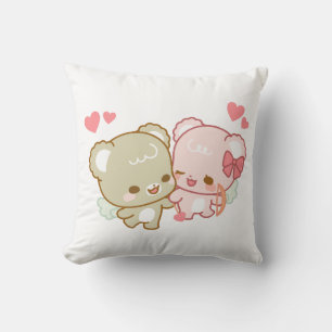 cute sugar cubs throw pillow