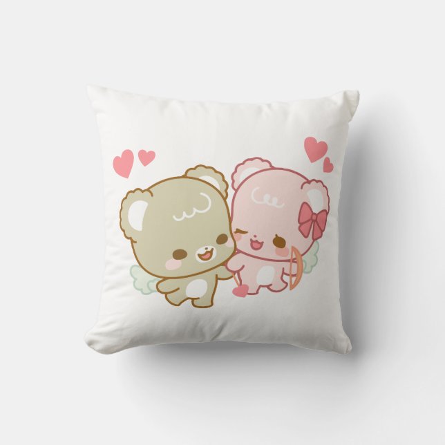 cute sugar cubs throw pillow (Front)