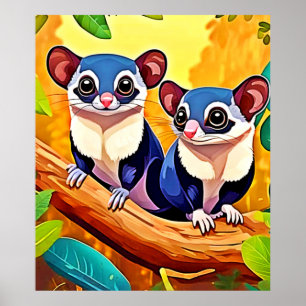 Cute Sugar Gliders Poster