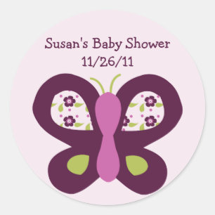 Cute Sugar Plum Butterfly Stickers/Envelope Seals