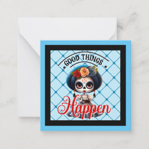 Cute Sugar Skull Card