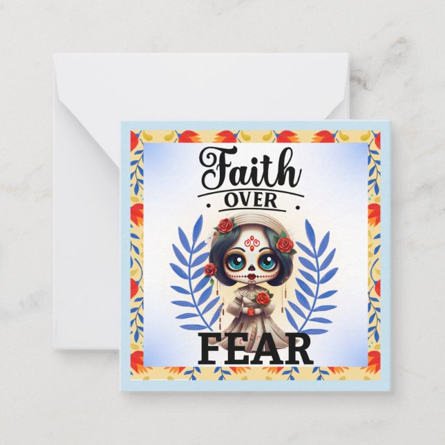 Cute Sugar Skull  Card (Front)