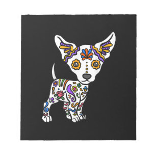 Cute Sugar Skull Chihuahua Notepad