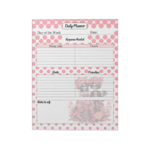 Cute Sugar Skull Daily Planner Notepad