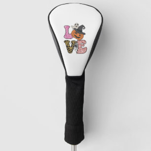 cute sugar skull dog rottweiler skull halloween golf head cover