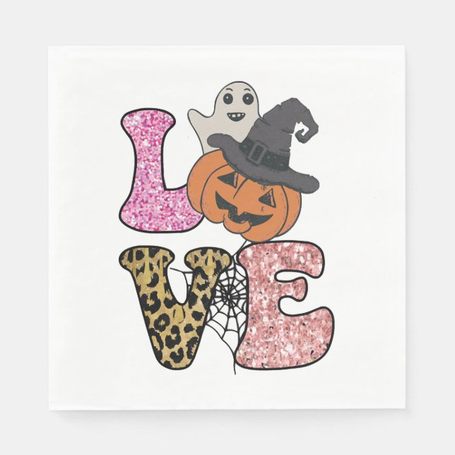 cute sugar skull dog rottweiler skull halloween napkin (Front)