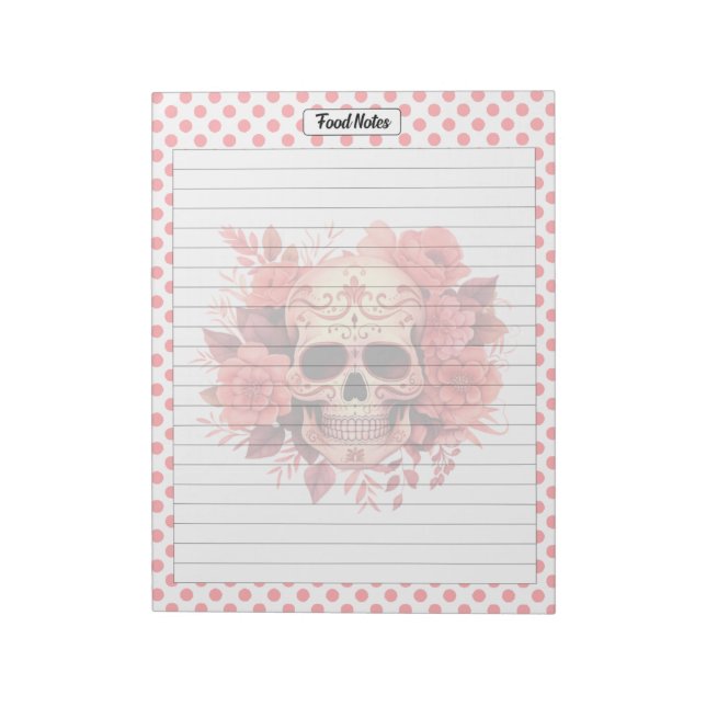 Cute Sugar Skull Food Notes (Rotated)