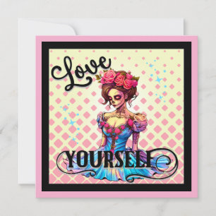 Cute Sugar Skull  Holiday Card