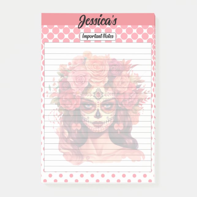 Cute Sugar Skull Important Notes (Front)