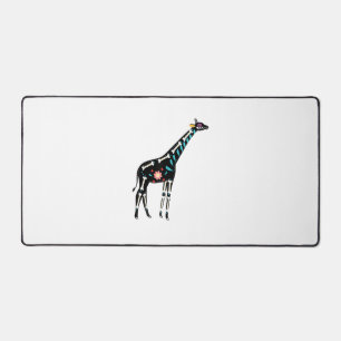 Cute Sugar Skull Mexican Giraffe Halloween Day Of Desk Mat
