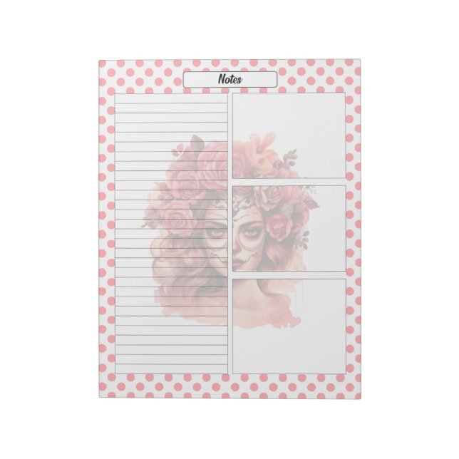 Cute Sugar Skull Notes (Rotated)