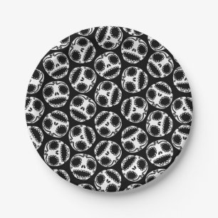 Cute Sugar Skull Pattern Paper Plate