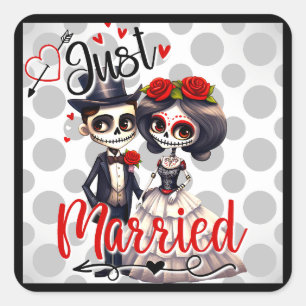 Cute Sugar Skull  Square Sticker