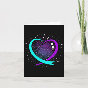 Cute Suicide Awareness Heart Happy Support Graphic Card