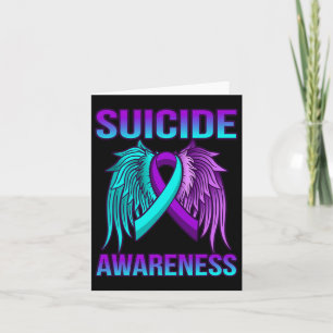 Cute Suicide Awareness Wings Happy Support Graphic Card