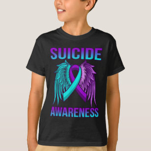 Cute Suicide Awareness Wings Happy Support Graphic T-Shirt